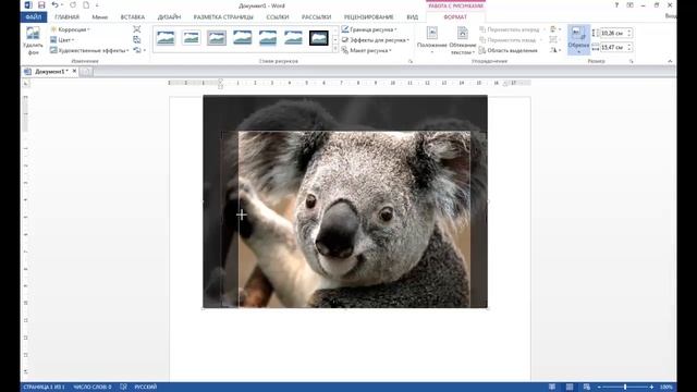 Как обрезать рисунок в Ворде? смотреть онлайн