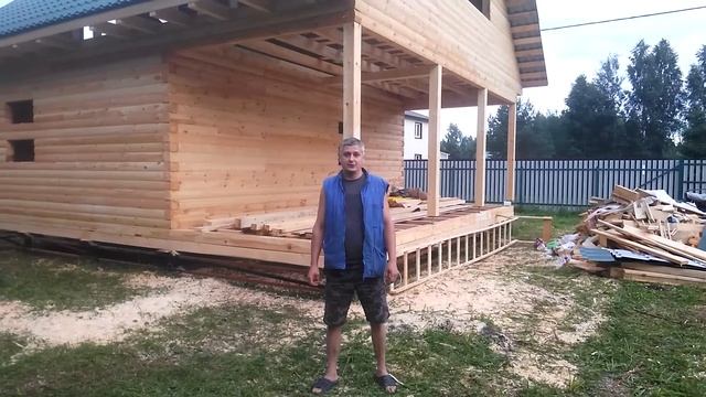 Строительство дома из бруса Московская область, Каширский район, деревня Сорокино смотреть онлайн