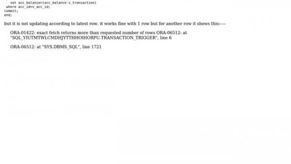 Databases: After insert trigger in oracle