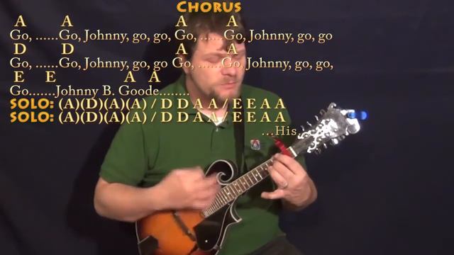 Johnny B. Goode (Chuck Berry) Mandolin Cover Lesson with Chords/Lyrics - Capo 1st смотреть онлайн