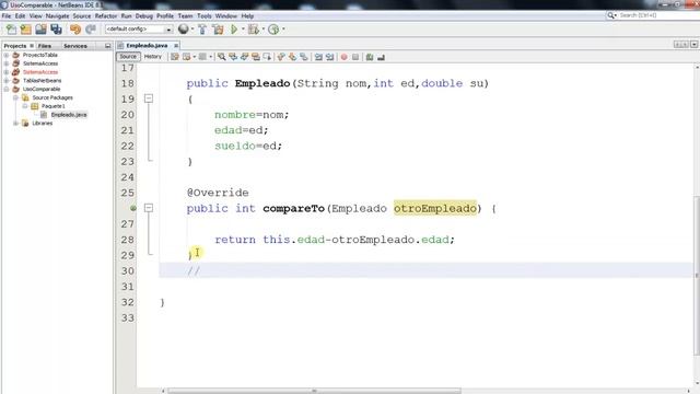 151.- Interface Comparable en Java (Ordenar edades de objetos de tipo Empleado). смотреть онлайн