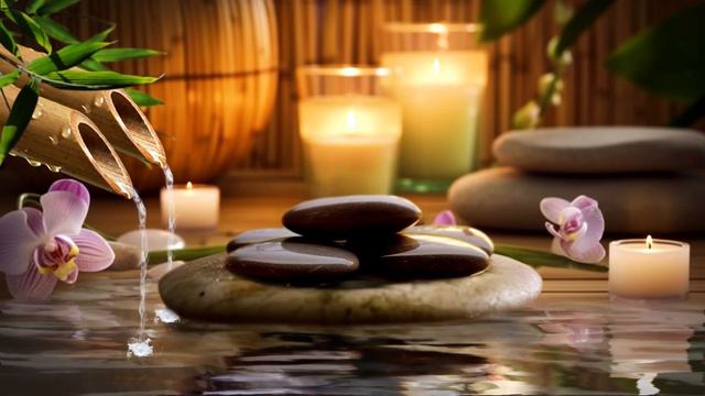 Bamboo Water Fountain and Healing Piano Music🌿The Sound of Inner Peace🌿Meditation, Spa, Sleep, Zen смотреть онлайн