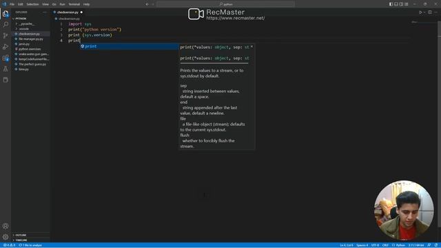 CHECK PYTHON VERSION IN VS CODE смотреть онлайн