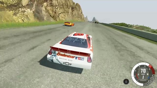 NASCAR Mountain Race VS Giant Destructive Belaz! - BeamNG Gameplay Races & Crashes смотреть онлайн