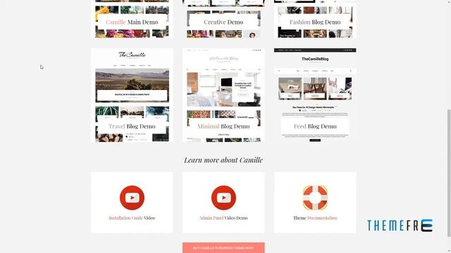Camille - Personal and Magazine WordPress Responsive Clean Blog Theme смотреть онлайн