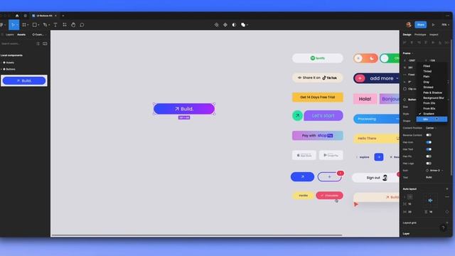 UI Buttons Kit - Quick Look (Figma) смотреть онлайн