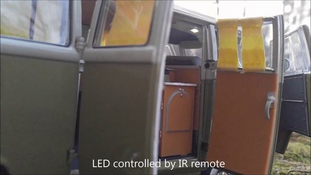Schuco 1/18, VW T1 Camping bus LED tuning by MBW смотреть онлайн