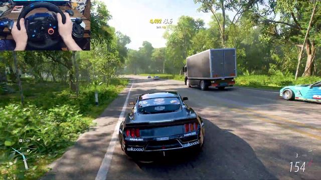 Forza Horizon 5 . Formula Drift #13 Ford Mustang 2015 . Car Show Speed Jump Crash Test Drive . смотреть онлайн