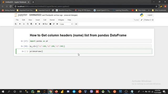 How to Get column header(name) list from pandas DataFrame|Get column heade list from pandasDataFram смотреть онлайн