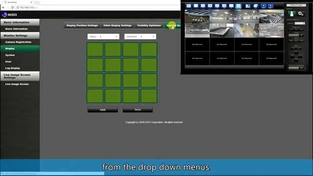 DuraVision IP Monitor Tutorial: Display Positioning and Layout (Web UI) смотреть онлайн