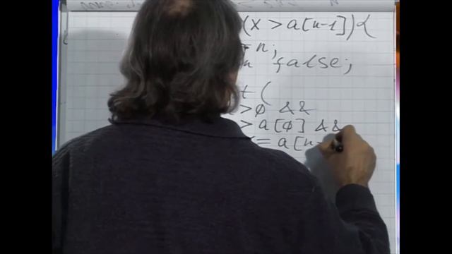 Лекция 73: Реализация функции бинарного поиска на языке C с доказательством правильности программы смотреть онлайн