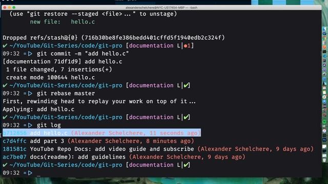 Becoming a git PRO [ P3 ] → Rebasing смотреть онлайн