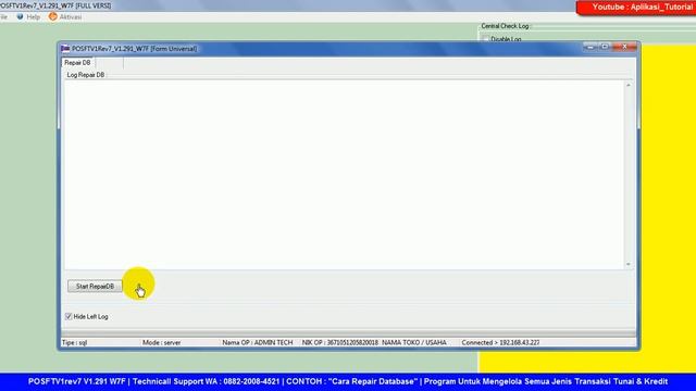 CARA REPAIR MEMPERBAIKI DATABASE SECARA OTOMATIS | POSFTV1rev7 V1291 смотреть онлайн
