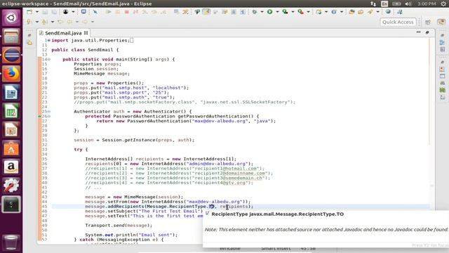 Send Email with Java Mail API with / without Attachments | PLAIN AUTH (Username Password Login) смотреть онлайн