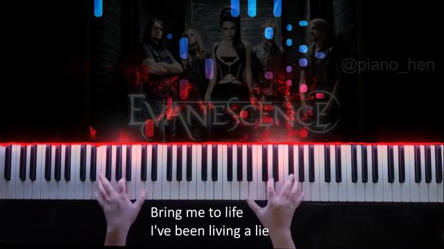 Evanescence - Bring Me To Life (Piano Cover | Piano Tutorial) with Lyrics смотреть онлайн