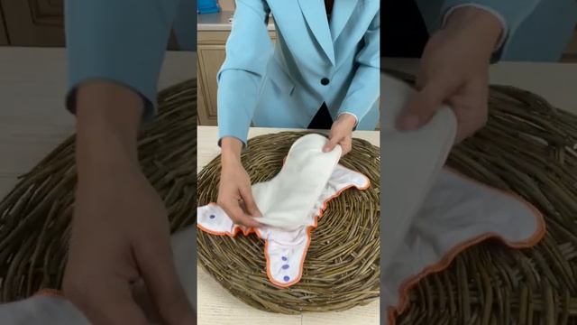 Вкладыш в многоразовый подгузник из хлопка на кнопке (двойной) смотреть онлайн