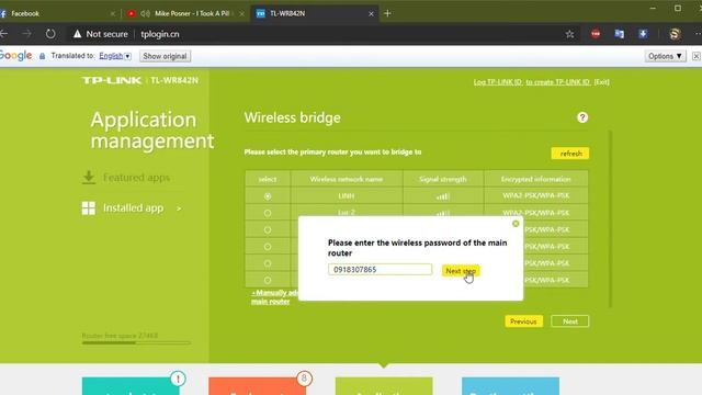 TPLINK TL-WR842N (CHINA ONLY) SET UP AS REPEATER VER 7.0