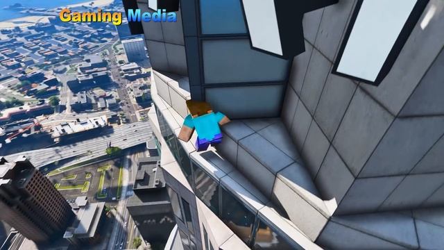Minecraft in GTA 5 Crazy Steve Jumps-Falls-Ragdolls [Euphoria physics | Funny Moments] смотреть онлайн