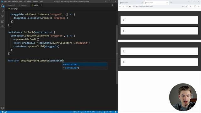 How To Build Sortable Drag & Drop With Vanilla Javascript смотреть онлайн