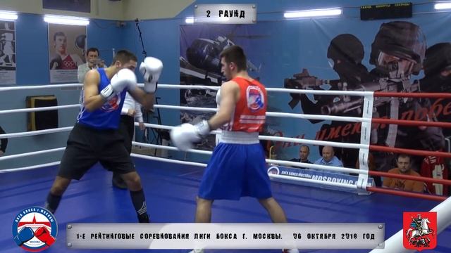 1-е рейтинговые бои Лига бокса г. Москвы – 06.10.18 г. до 81 кг. смотреть онлайн