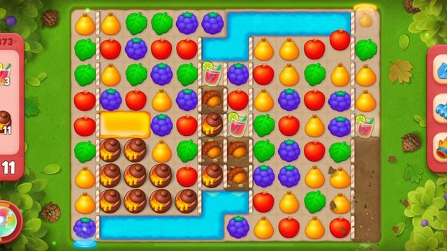 Уровень 2873, игра Gardenscapes смотреть онлайн