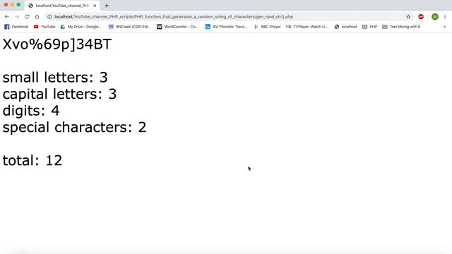 PHP function that generates a random string of characters | substr(), str_shuffle(), htmlentities() смотреть онлайн