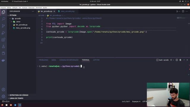 Criando uma aplicação para escanear QR Codes de forma simples com Python смотреть онлайн