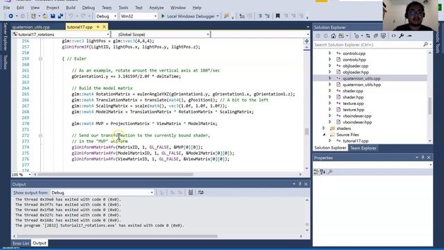 OpenGL Tutorial 17 - Rotations смотреть онлайн