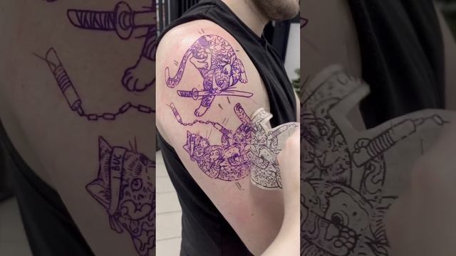 До и после ?? #tattoo #beforeandafter #допосле #татуировка #татусалон #blacktattoo #tattooed #cat смотреть онлайн