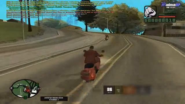 Бомж на скутере устроил замес с копами в центре города (GTA SAMP - Radmir ) смотреть онлайн