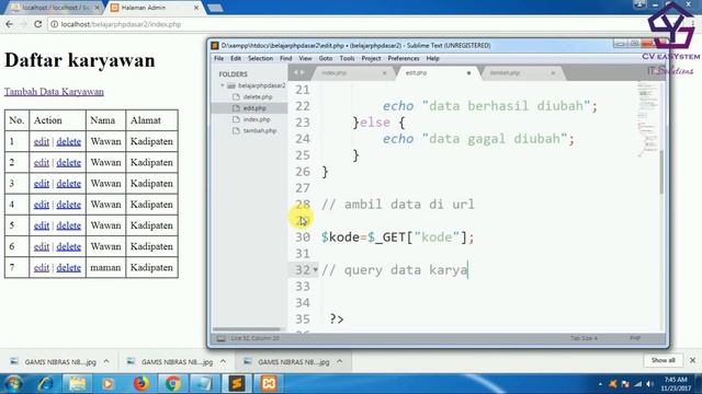 PHP MySQL Cara Update atau Edit Data Di Halaman WEB #17 смотреть онлайн