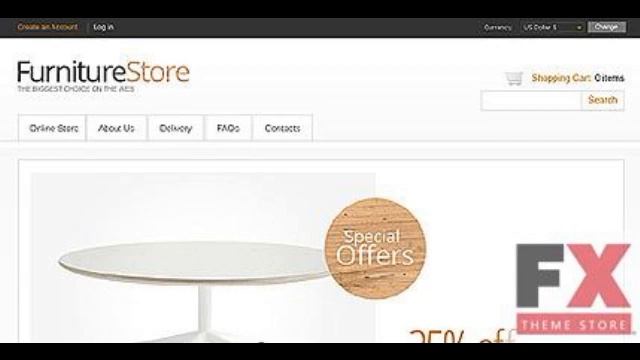 Preview White Furniture VirtueMart Template by Hermes Virt смотреть онлайн