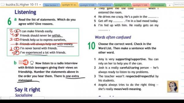 7. Spotlight 10. Module 1. Unit 1b