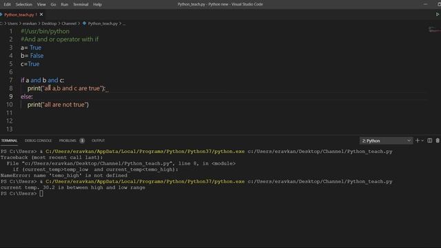 If statement with logical operators. смотреть онлайн