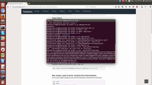 Setup git server and client locally in ubuntu смотреть онлайн