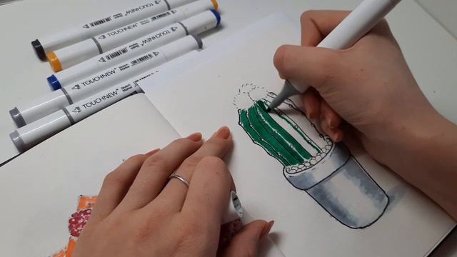 📓Рисую кактус маркерами🌵🌸 смотреть онлайн