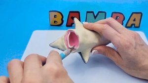 ✅️КАК СЛЕПИТЬ ГИГАНТСКУЮ АКУЛУ из пластилина.?ЛЕПИМ САМУЮ СТРАШНУЮ  АКУЛУ МОНСТРА МЕГАЛОДОН.? #bamb