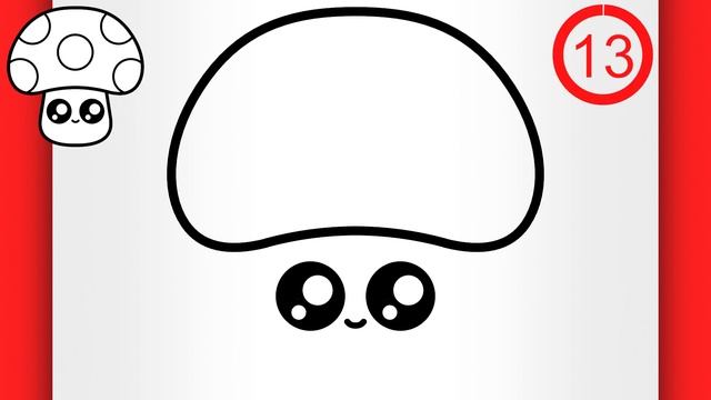 HOW TO DRAW A MUSHROOM (EASY) - Cute Mushroom Drawing (EASY) смотреть онлайн