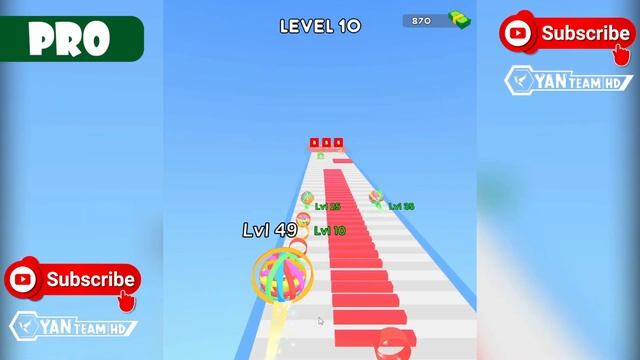 NOOB vs PRO vs HACKER - Rubber Ball Runner Gameplay Walkthrough (Android,iOS) смотреть онлайн