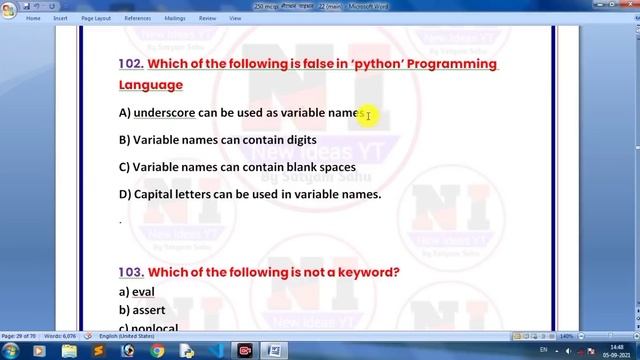 O Level Python Marathon Class 2023 | Python MCQ Questions and Answers | O Level m3-r5 Python Class смотреть онлайн