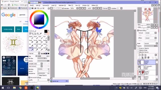 【SAI】Gemini Speedpaint [Astrology Zodiac] смотреть онлайн