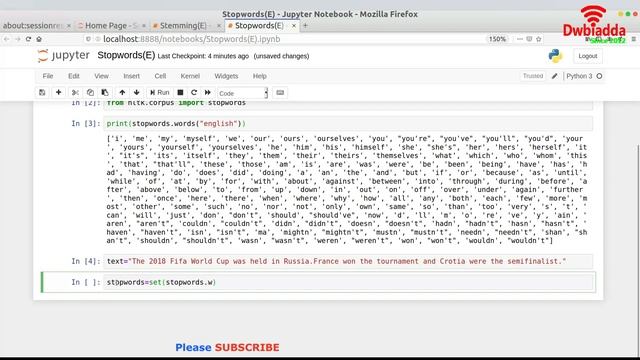 Intro to stopwords removal in nltk with example | NLP tutorial смотреть онлайн