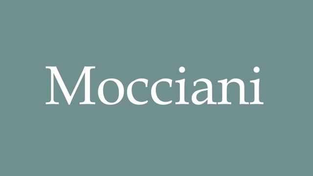 How to Pronounce ''Mocciani'' Correctly in French смотреть онлайн