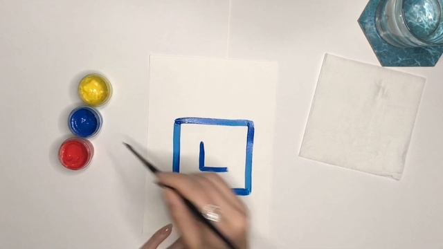 Домик 3+. Гуашь. Как научить малыша рисовать дом? Повторяем цвета синий, жёлтый, красный. смотреть онлайн