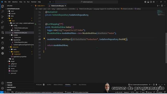 Criando uma aplicação completa em Java spring boot смотреть онлайн