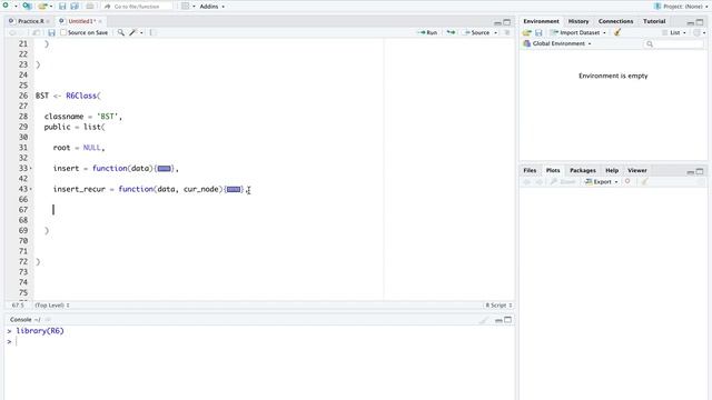 Binary Search Tree in R with R6 Reference Class смотреть онлайн