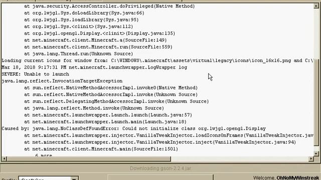 Java Error in Minecraft on Windows 98 смотреть онлайн