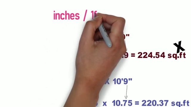 HOW TO convert inches to feet, and how to calculate square feet area смотреть онлайн