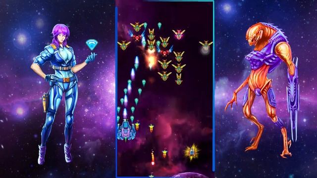 Alien Shooter [Spaceship Intro #16] Galaxy Attack: Best Arcade Shoot up Classic Game Mobile смотреть онлайн