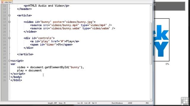 Javascript Programming Tutorial | Audio and Video HTML5 APIs смотреть онлайн